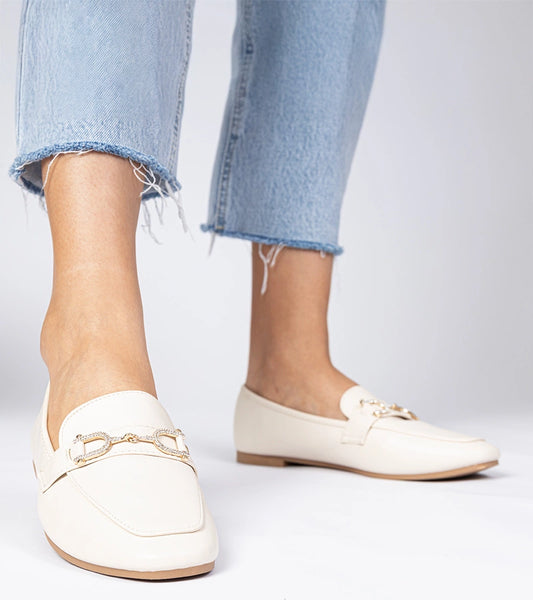 2-Béžové elegantní mokasíny s kamínky Banzao-2