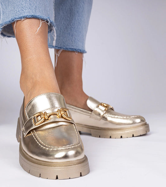 2-Zlaté elegantní mokasíny z eko kůže Danetti-2