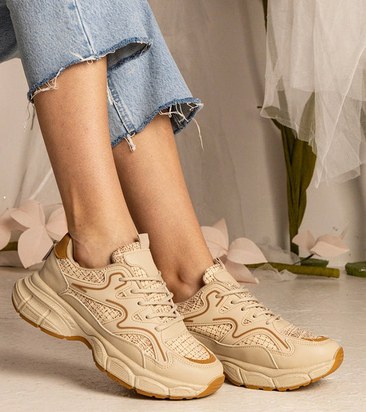 2-Béžové dámské sportovní tenisky Maurita-2