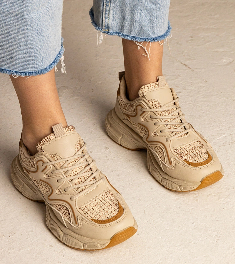 6-Béžové dámské sportovní tenisky Maurita-6