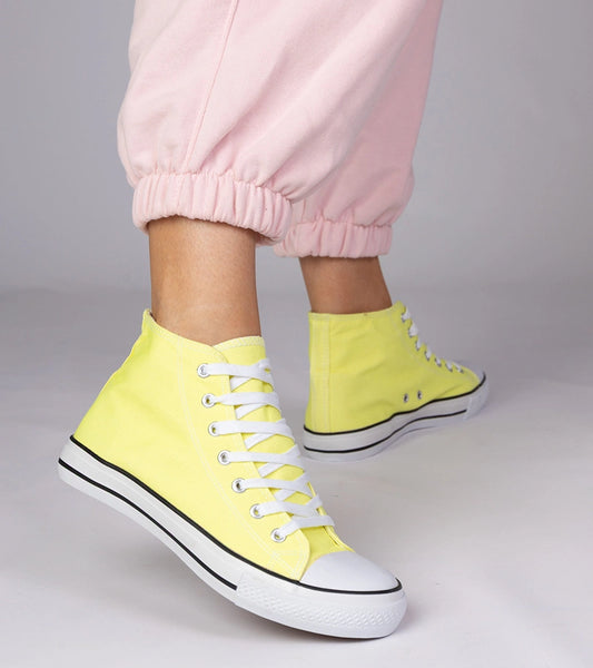 2-Žluté klasické kotníkové tenisky Kattin-2