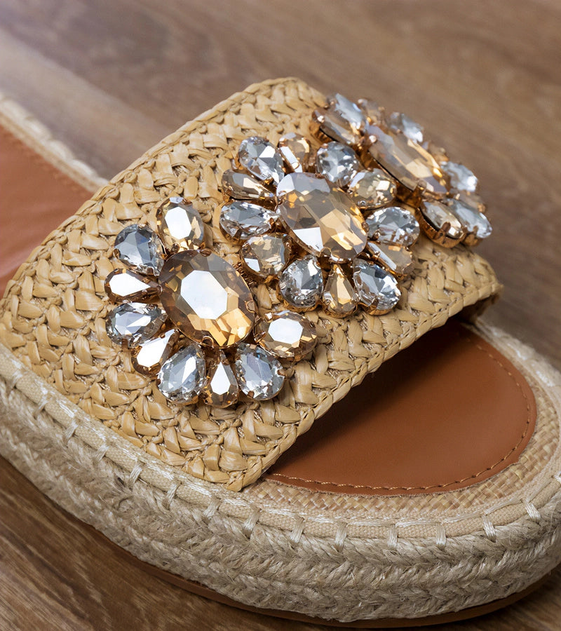 5-Béžové espadrilky s krystaly Luas-5