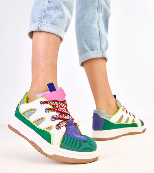 2-Zelené tenisky s tlustými tkaničkami Neolis-2