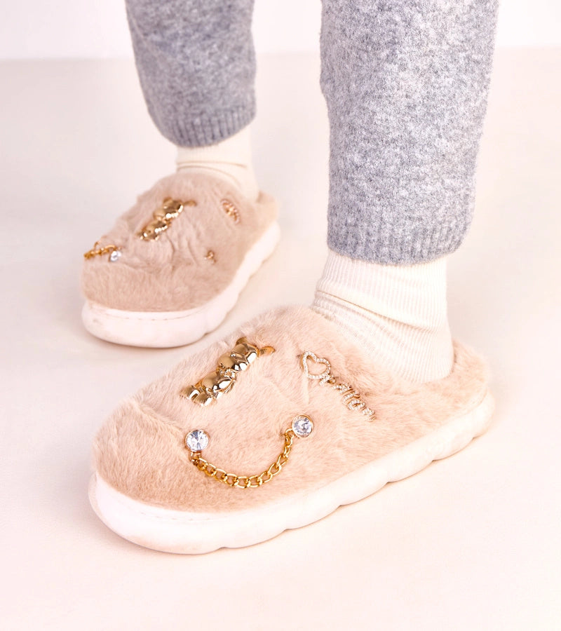 5-Béžové uzavřené bačkory s ozdobami Tracy-5