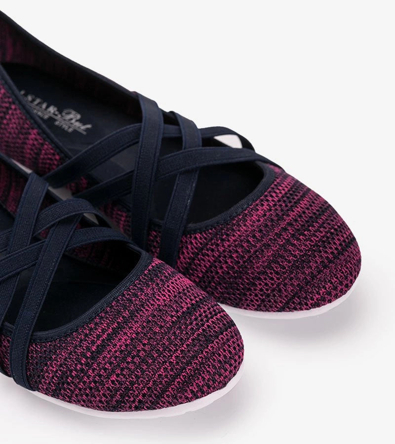 4-Růžové látkové baleríny od Janae-4