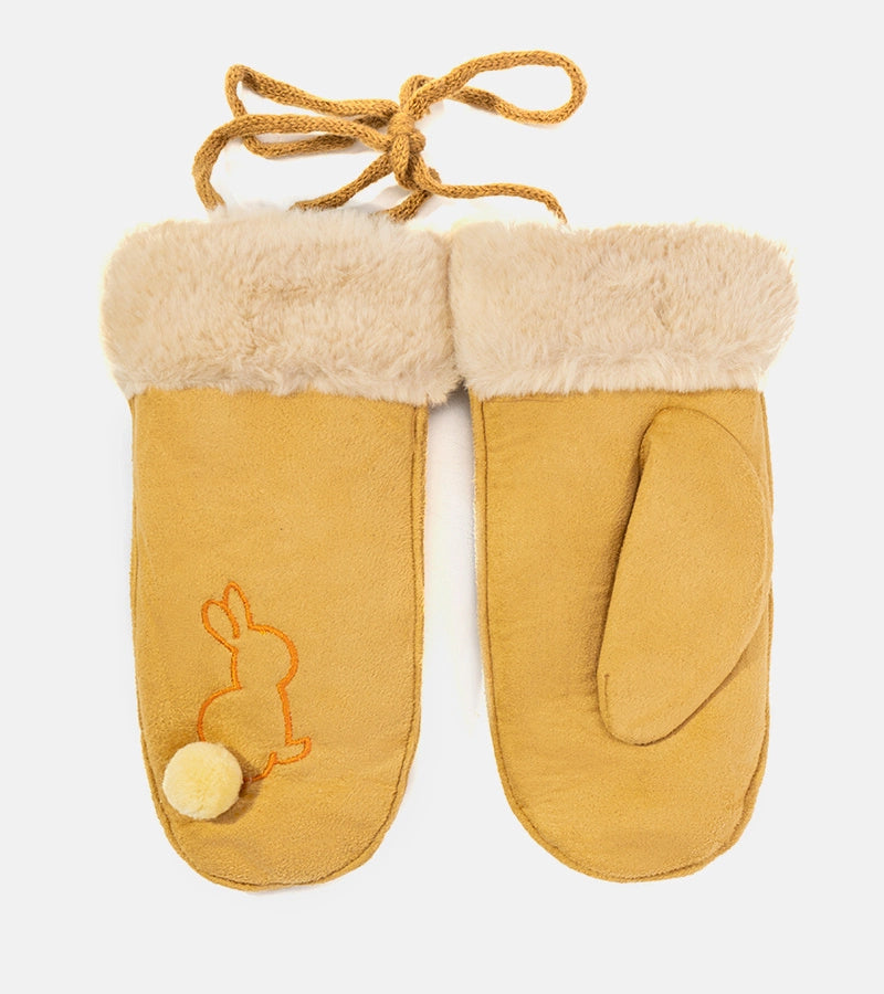 1-Žluté rukavice se zajíčkem Bannu-1