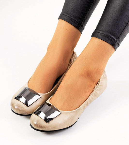 1-Béžové baleríny Sofia na vysokém podpatku-1