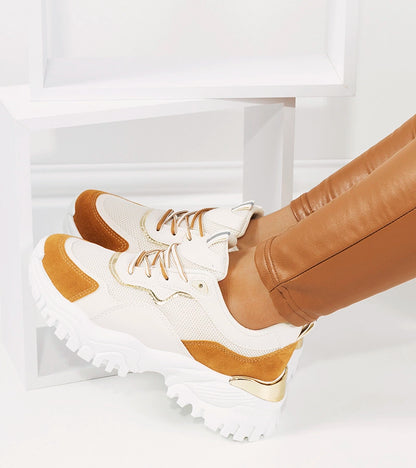 4-Béžová sportovní obuv Osorio-4