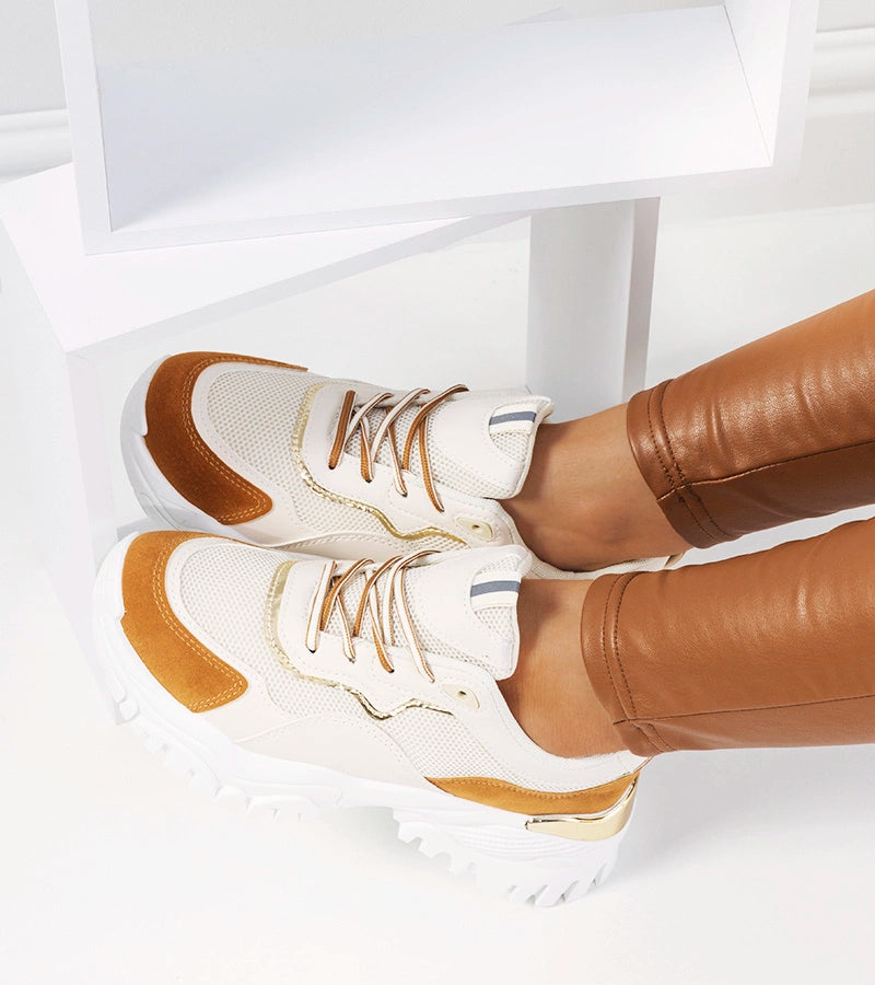 3-Béžová sportovní obuv Osorio-3