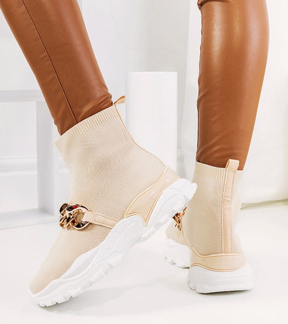 2-Béžové vysoké tenisky Hurtado-2