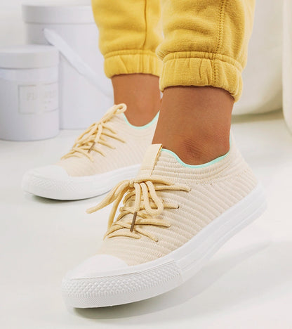 1-Béžové dámské tenisky Medina-1