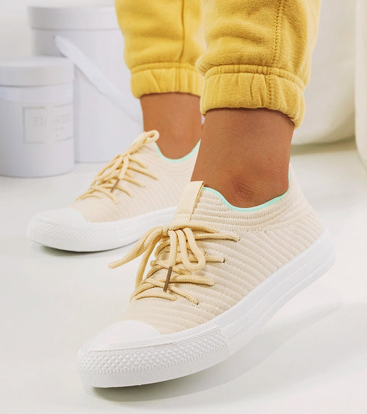 1-Béžové dámské tenisky Medina-1