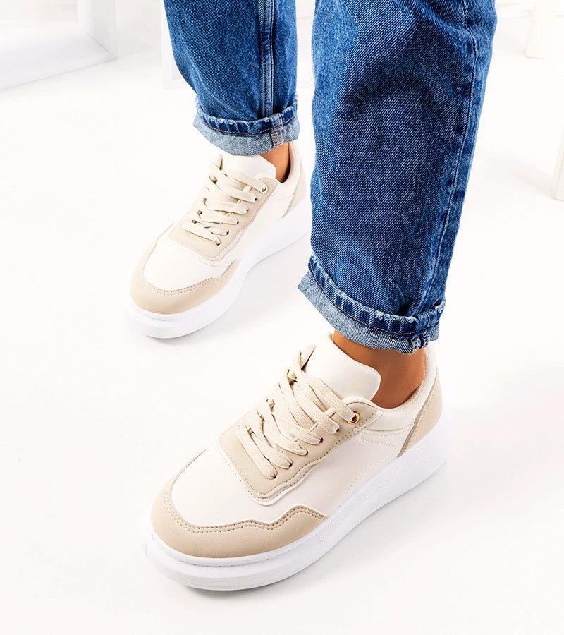 1-Béžové dámské tenisky Selma-1