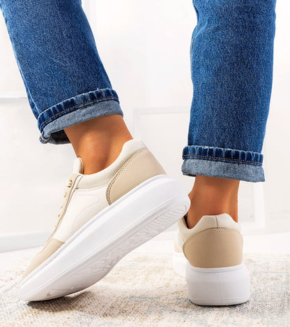 3-Béžové dámské tenisky Selma-3