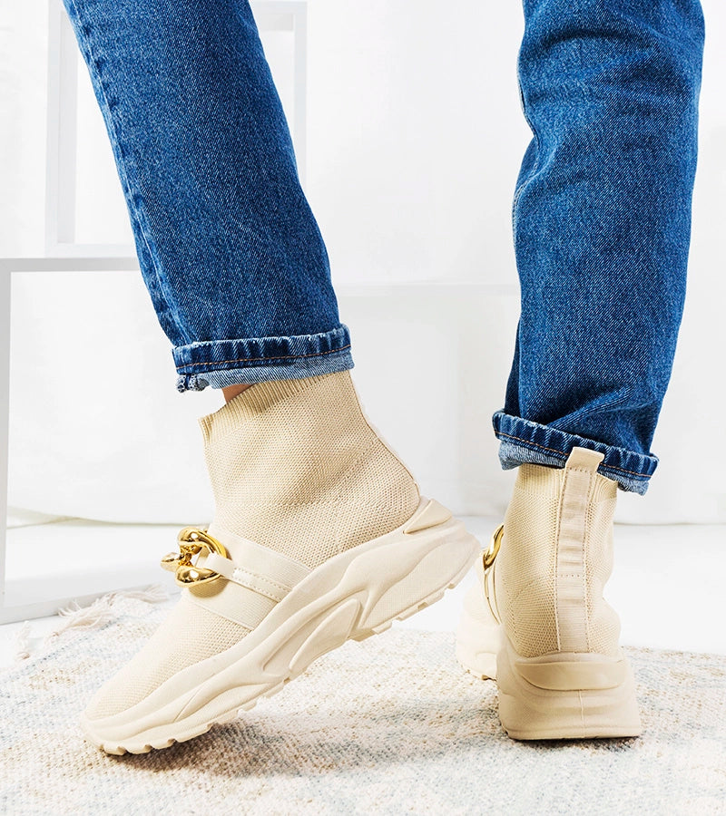 2-Béžové vysoké tenisky Martina-2