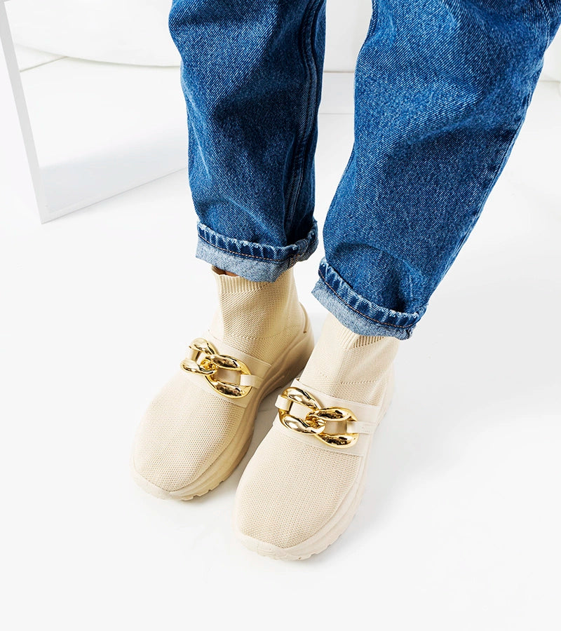 3-Béžové vysoké tenisky Martina-3