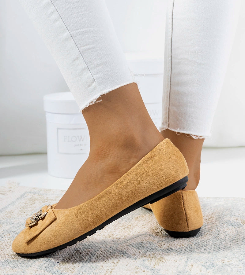 3-Béžové baleríny se sponou Ribero-3