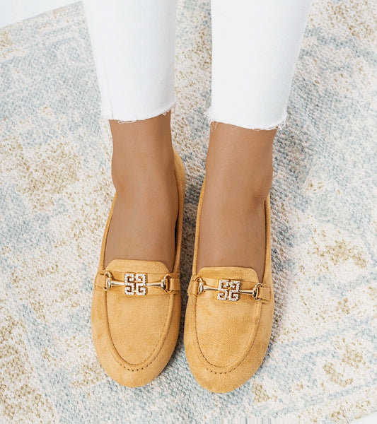 2-Béžové mokasíny s přezkou Cardoso-2