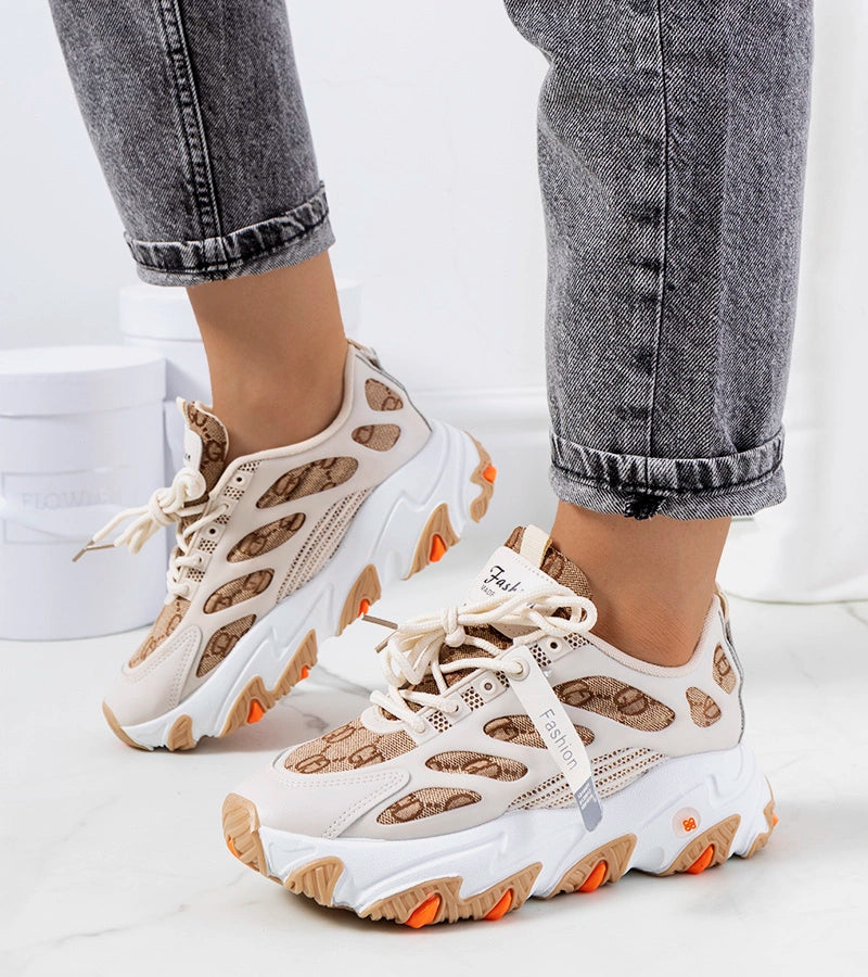 1-Béžové dámské tenisky Melsen-1