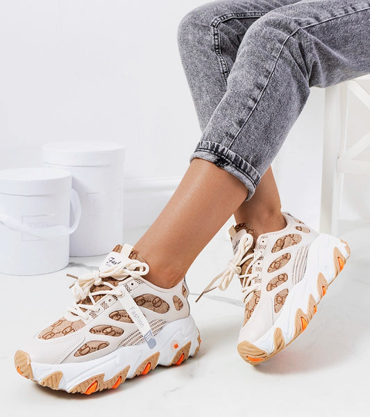 2-Béžové dámské tenisky Melsen-2