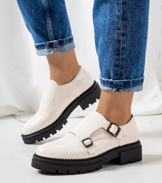 1-Béžové lakované boty Valks-1