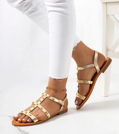 2-Zlaté metalické sandály Somerset-2