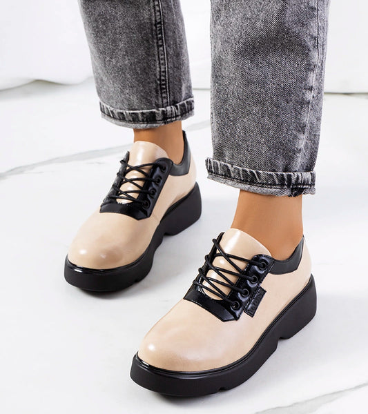 2-Béžové polobotky Parram-2