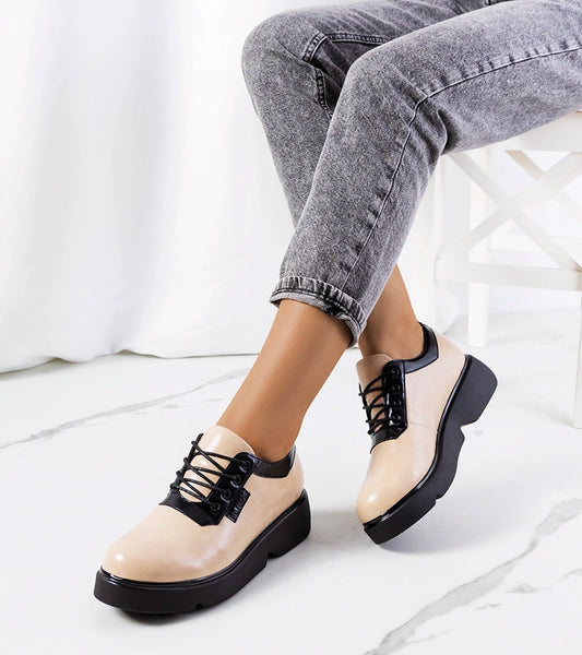 1-Béžové polobotky Parram-1