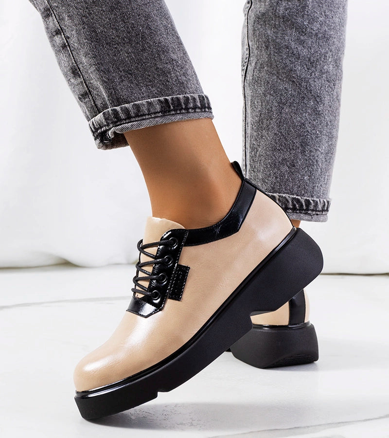 3-Béžové polobotky Parram-3