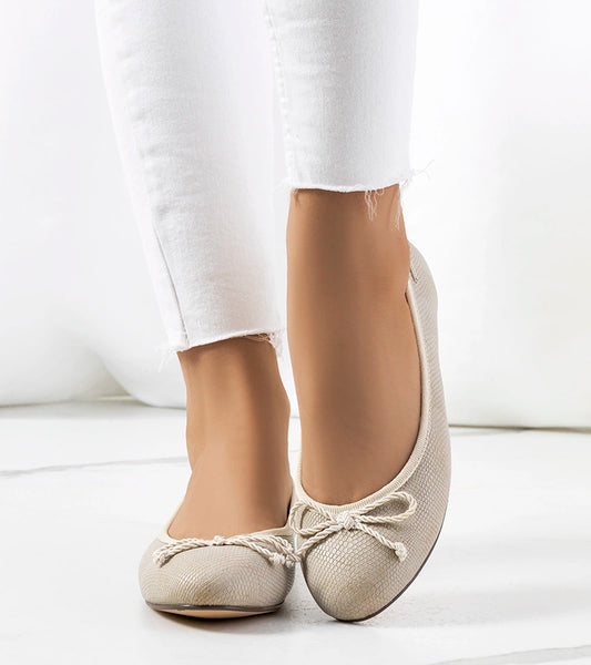 1-Béžové dámské baleríny Villers-1