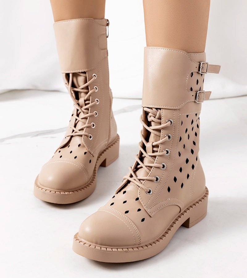 1-Béžová boty ažurová Finlay-1