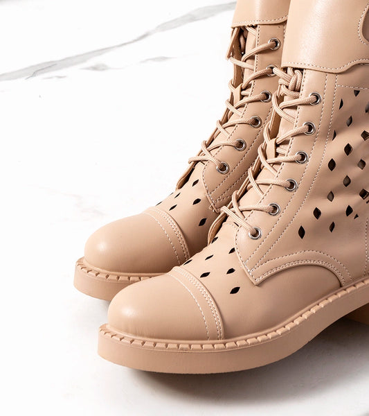 2-Béžová boty ažurová Finlay-2