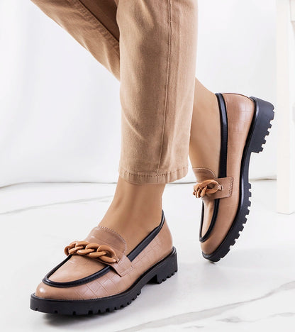 1-Béžové polobotky Kesira-1