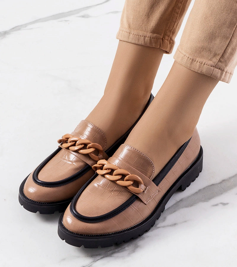 3-Béžové polobotky Kesira-3