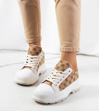 1-Béžové tenisky na platformě od Meliko-1