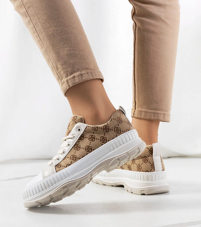 2-Béžové tenisky na platformě od Meliko-2