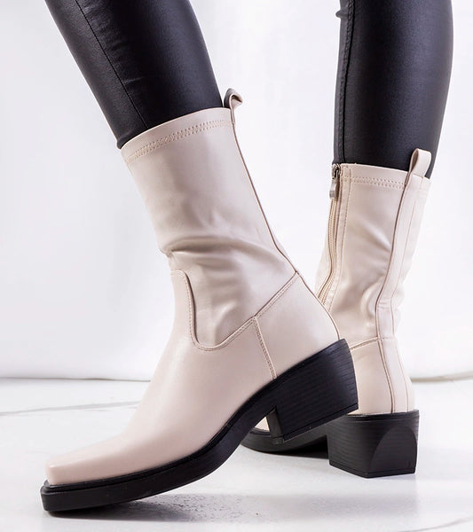 1-Béžové boty podpatky Marisa-1