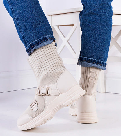 2-Béžové tenisky Saker-2