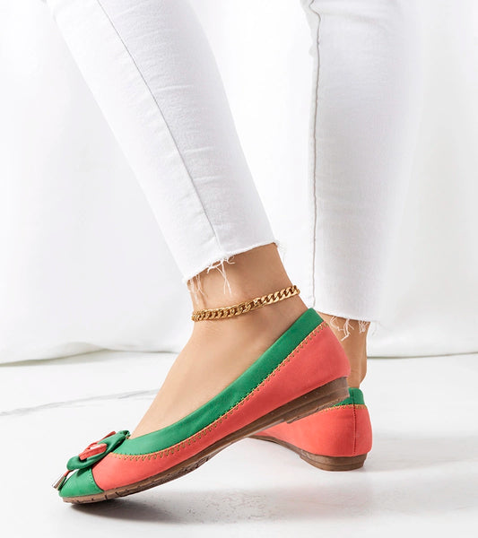 2-Zelené baleríny s mašlí od Eske-2