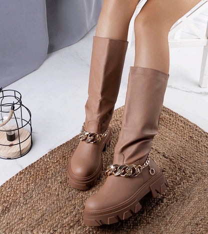 4-Hnědé zateplené boty Cumia-4