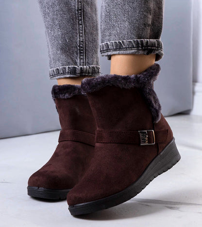 1-Hnědý zateplený boty s podpatky Capo-1