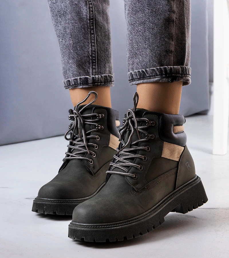 2-Zelené zateplené traperské boty Nadel-2