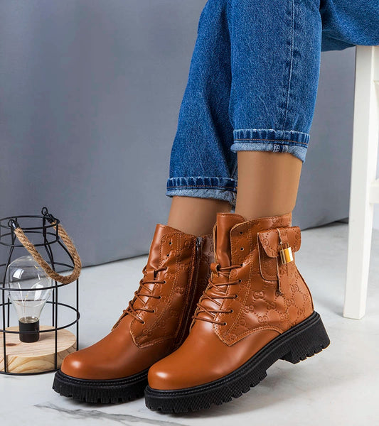 2-Hnědé zateplené traperské boty Coal-2