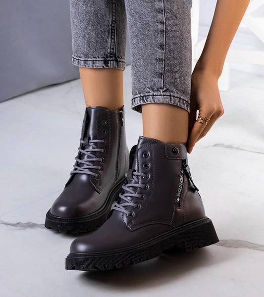 2-Šedé zateplené tepláky Anja-2