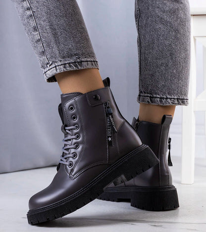 3-Šedé zateplené tepláky Anja-3