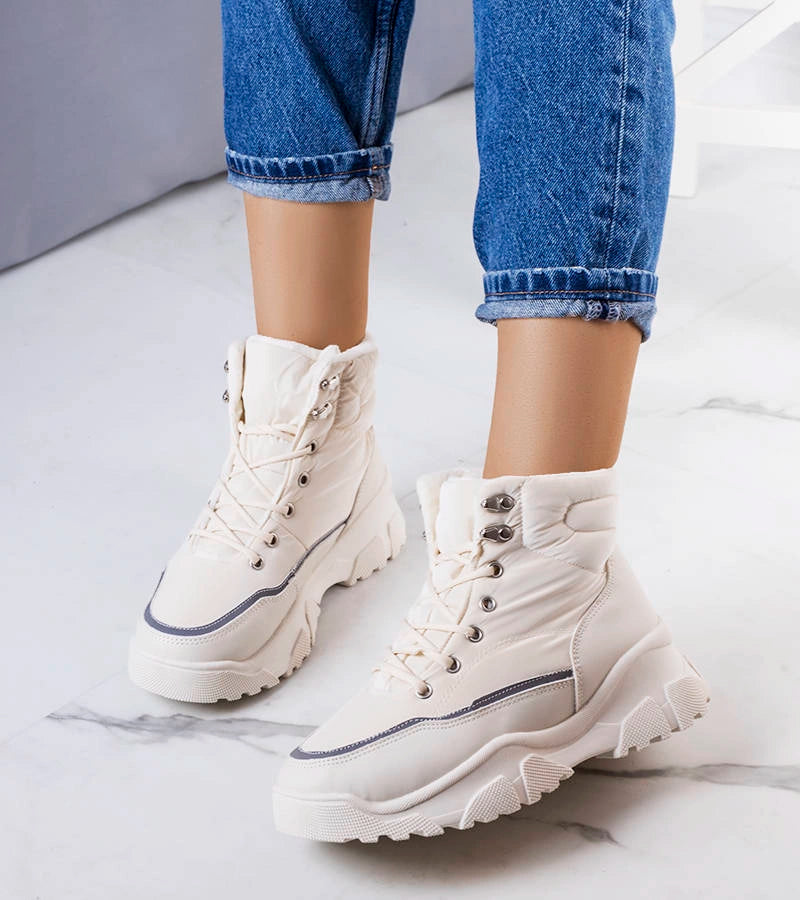 1-Krémové zateplené boty Rimu-1