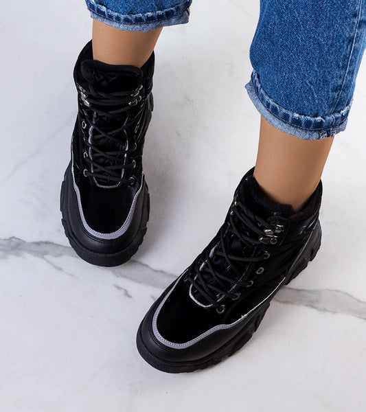 1-Černý izolovaný boty Rimu-1