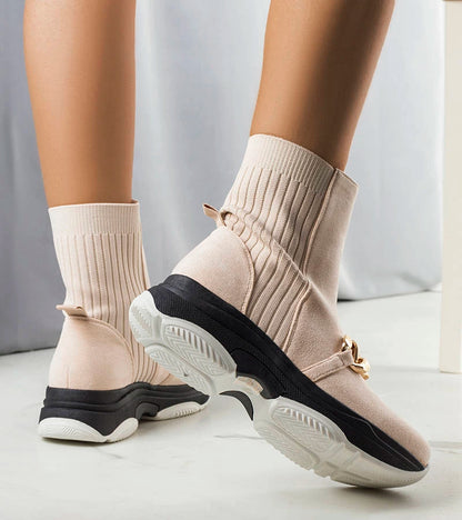 2-Béžový izolovaný boty s řetízkem Ulster-2