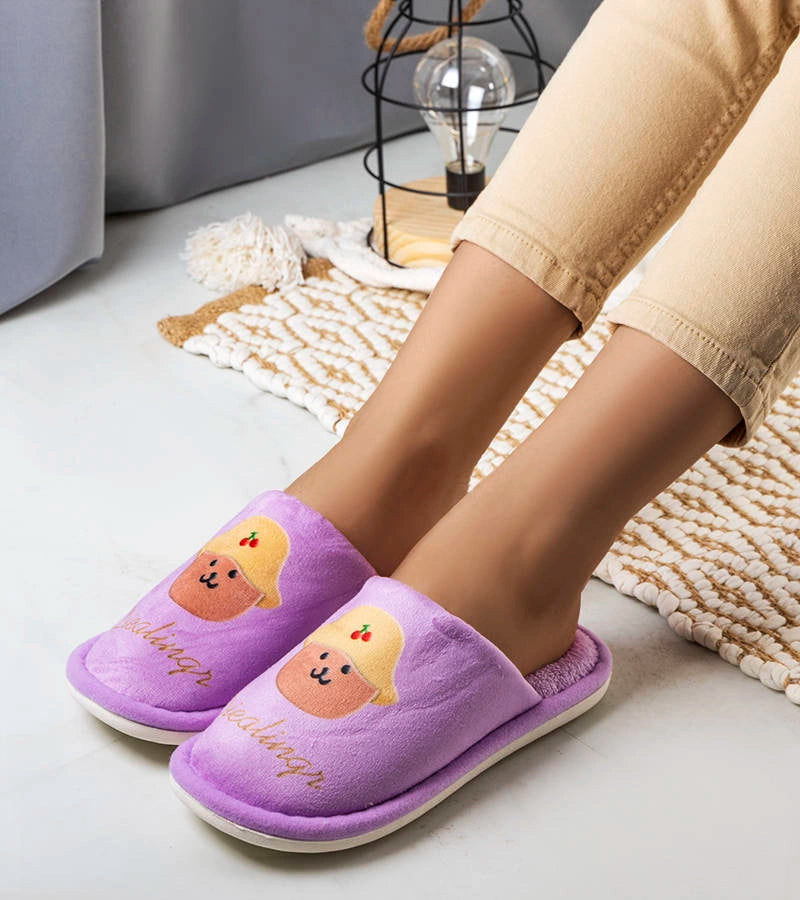 1-Fialové měkké pantofle Diealings-1