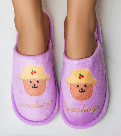 2-Fialové měkké pantofle Diealings-2